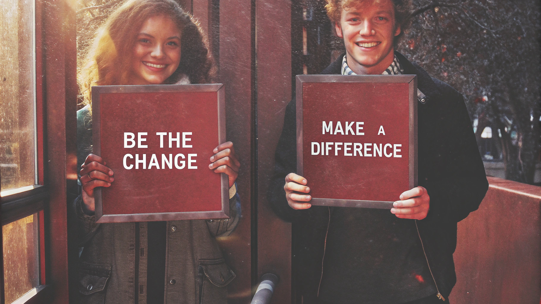 Be the change - Make a difference signs