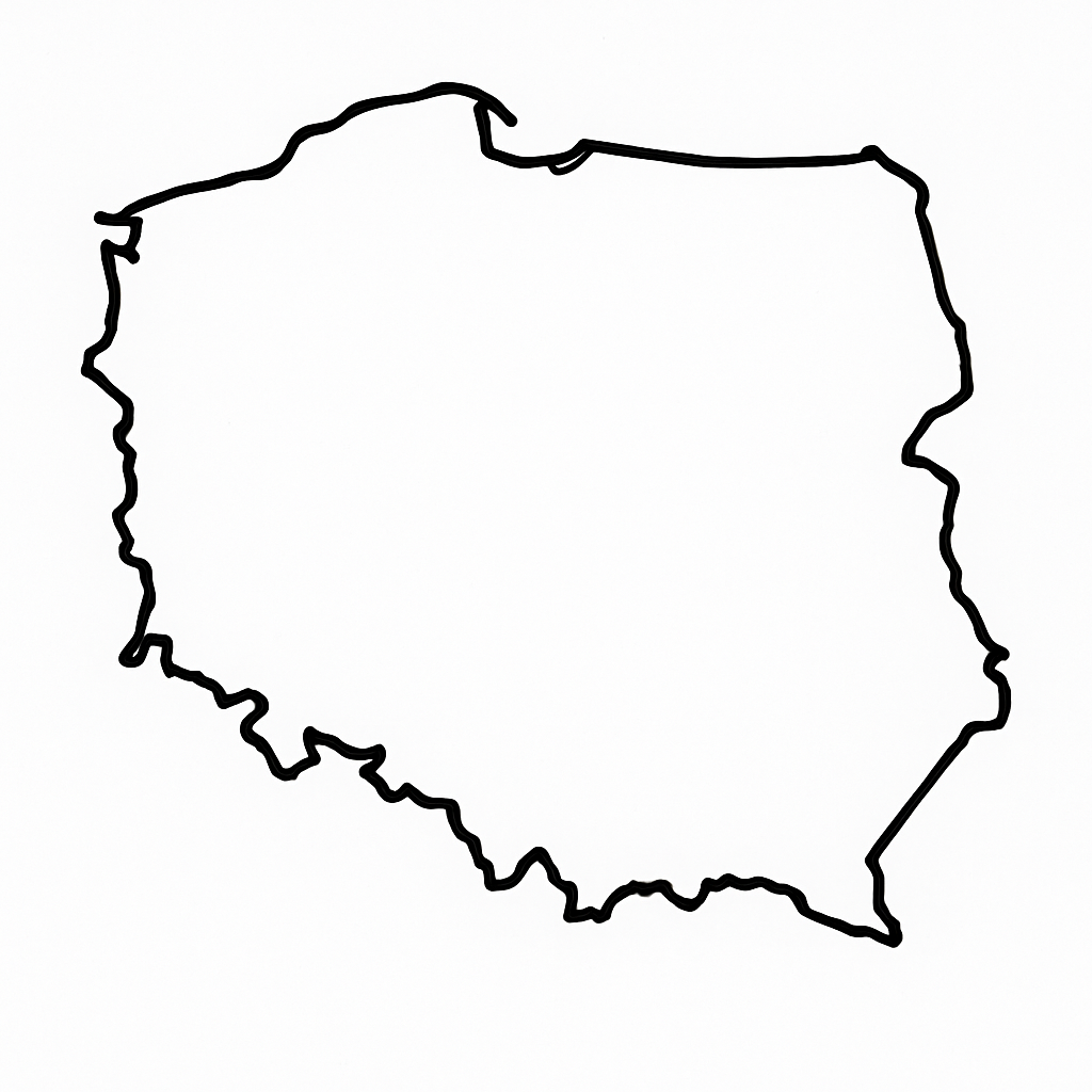 Mapa Polski - zasięg działania AD GALAXY na terenie całego kraju