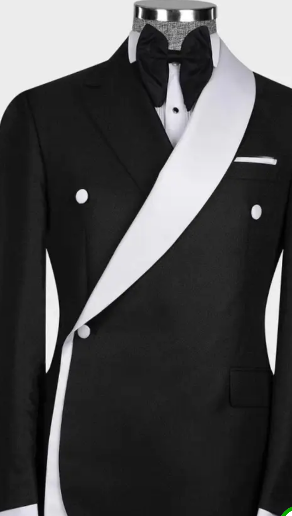 Black Tux with White Shawl Lapel