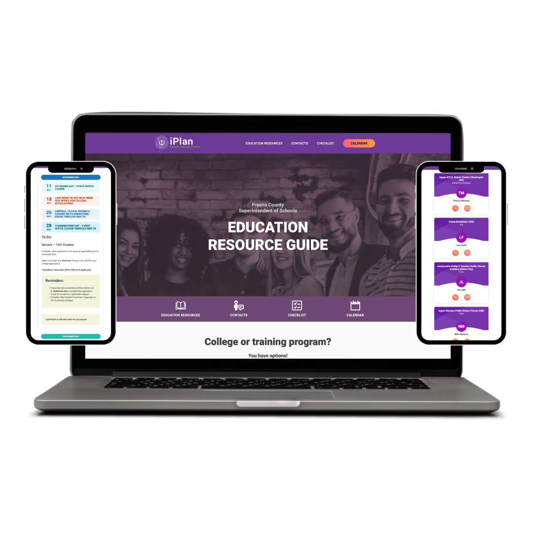 Screenshot of the iPlan FCOE project by Babbage LLC - a WordPress, PHP, MySQL, CSS, React solution