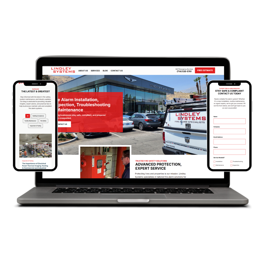 Screenshot of the Lindley Systems project by Babbage LLC - a AI Chatbot, WordPress, PHP, MySQL, CSS solution