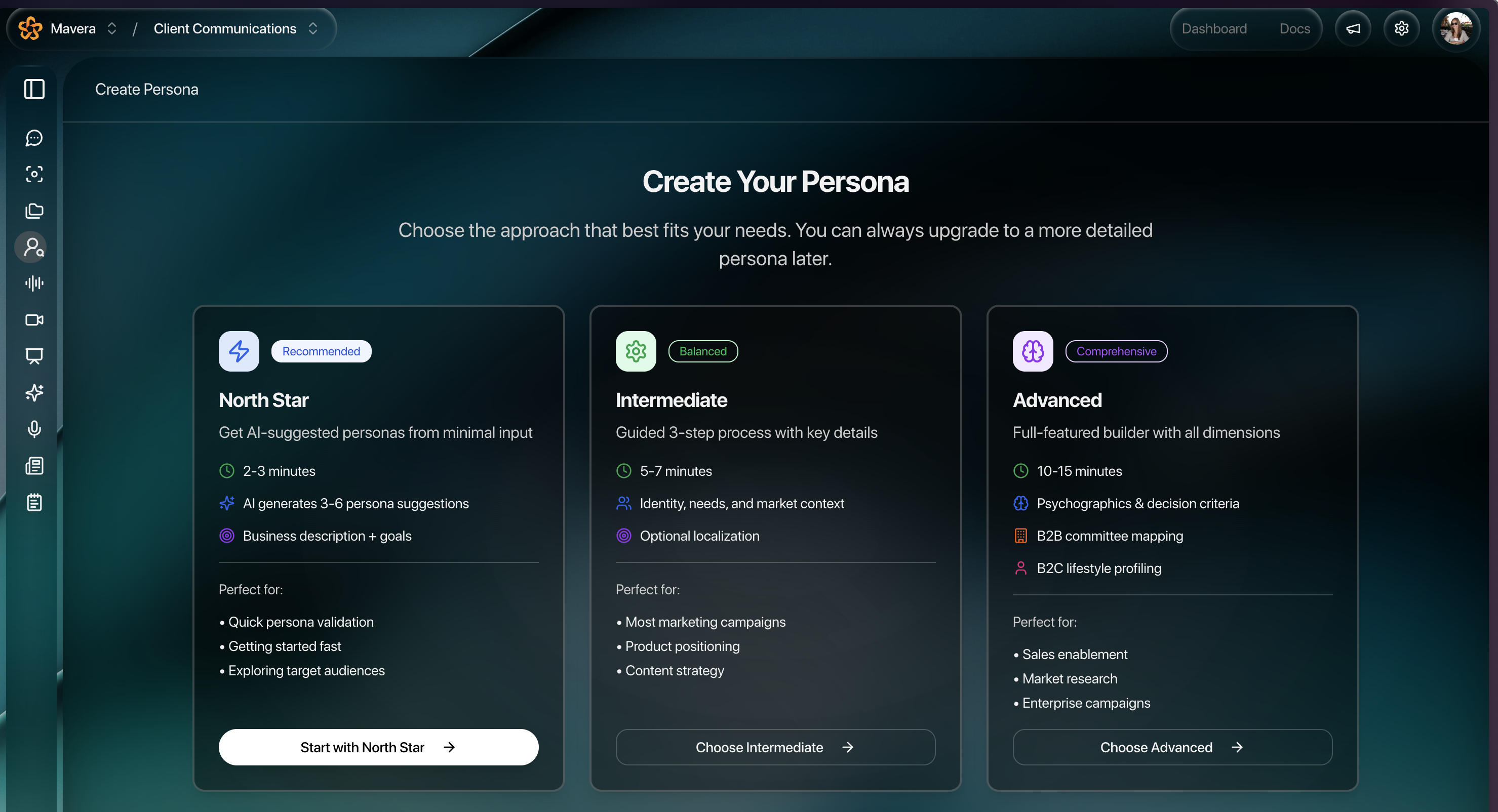 Dynamic personas connected to market context graph