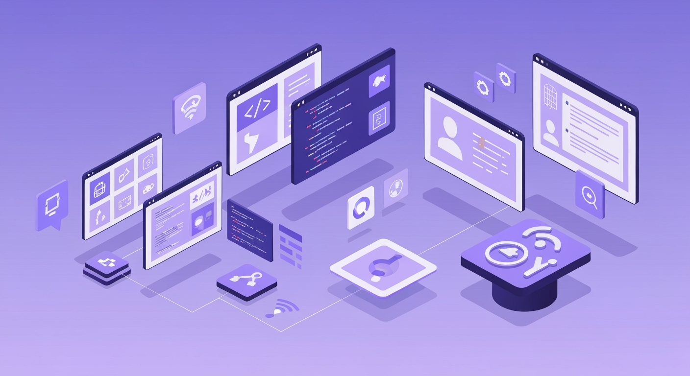 Various digital services illustration