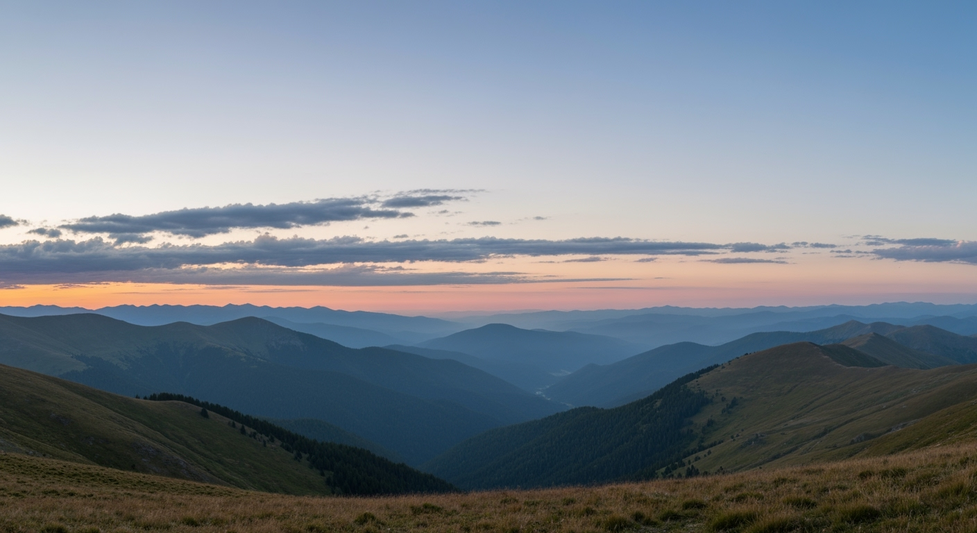 Mountains and clouds background