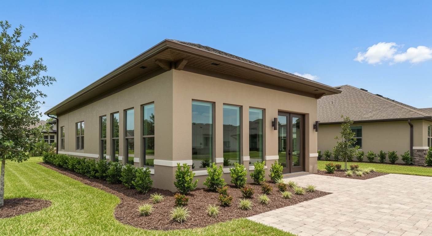 Finished home addition exterior in Longwood FL