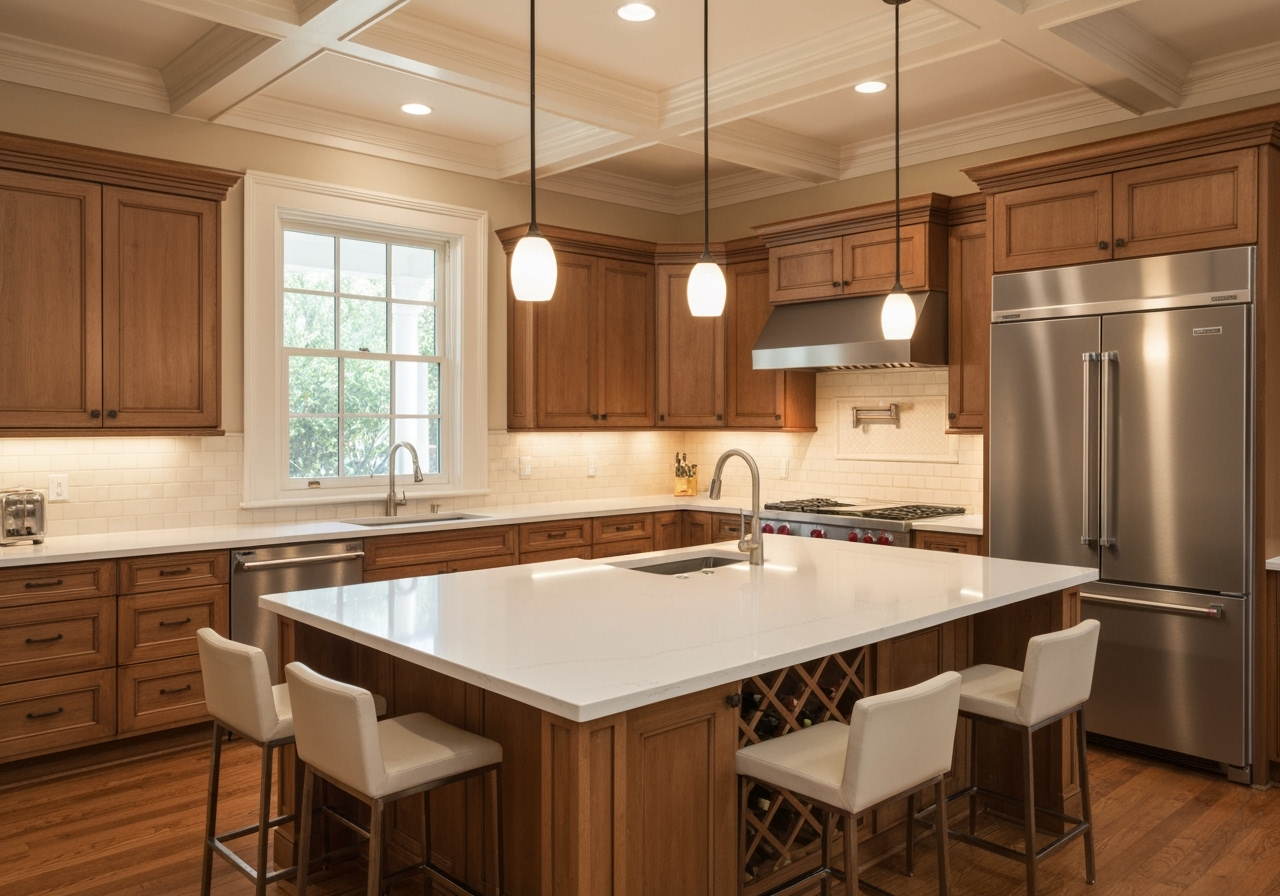 Stunning luxury kitchen island renovation in Winter Park FL
