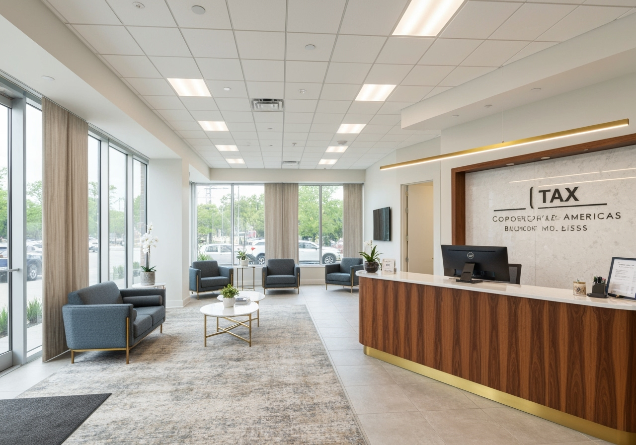 Modern tax office interior