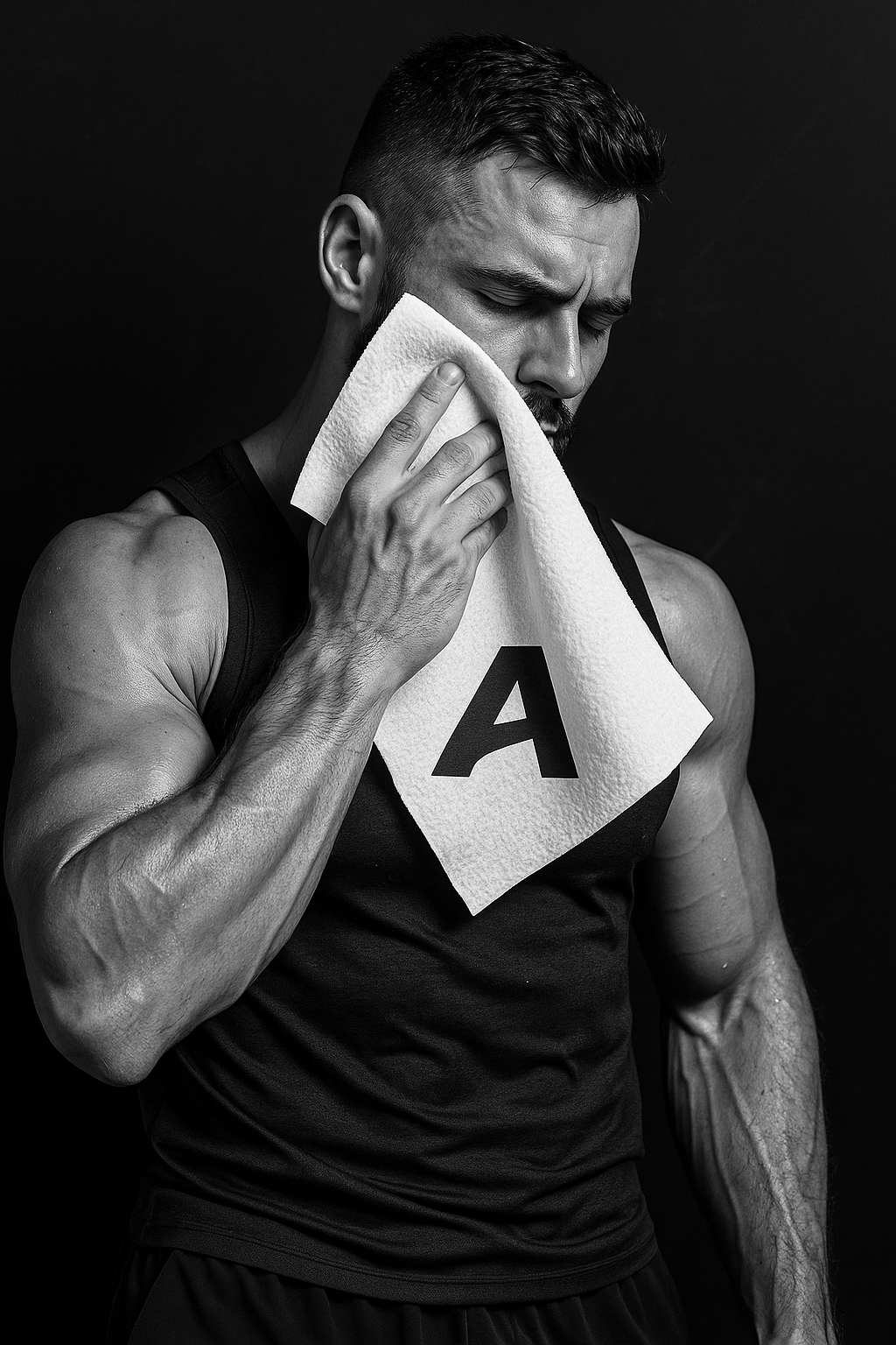 Athlete cooling down after workout