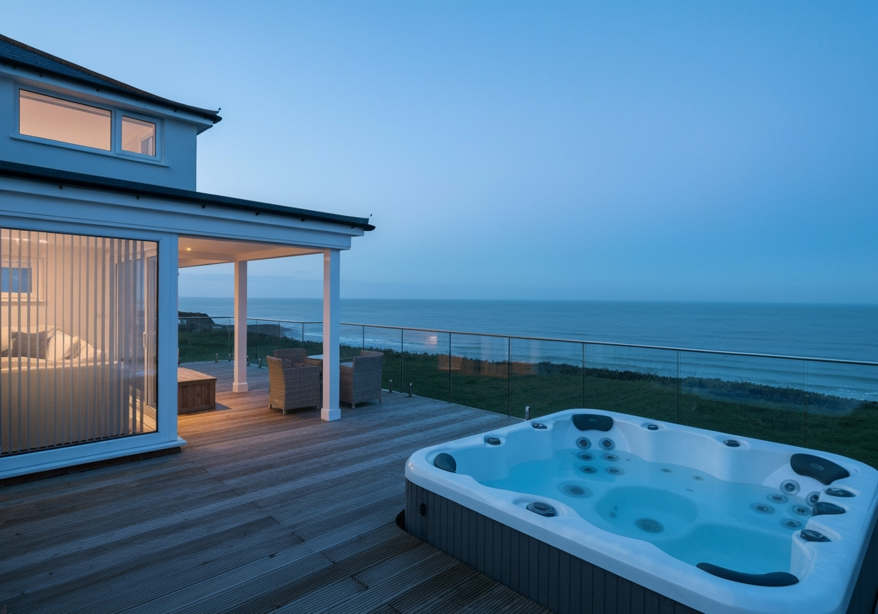Brighton beachfront villa with hot tub