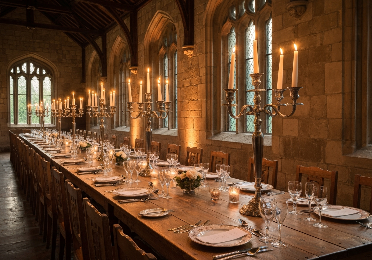 Castle dining room for celebrations