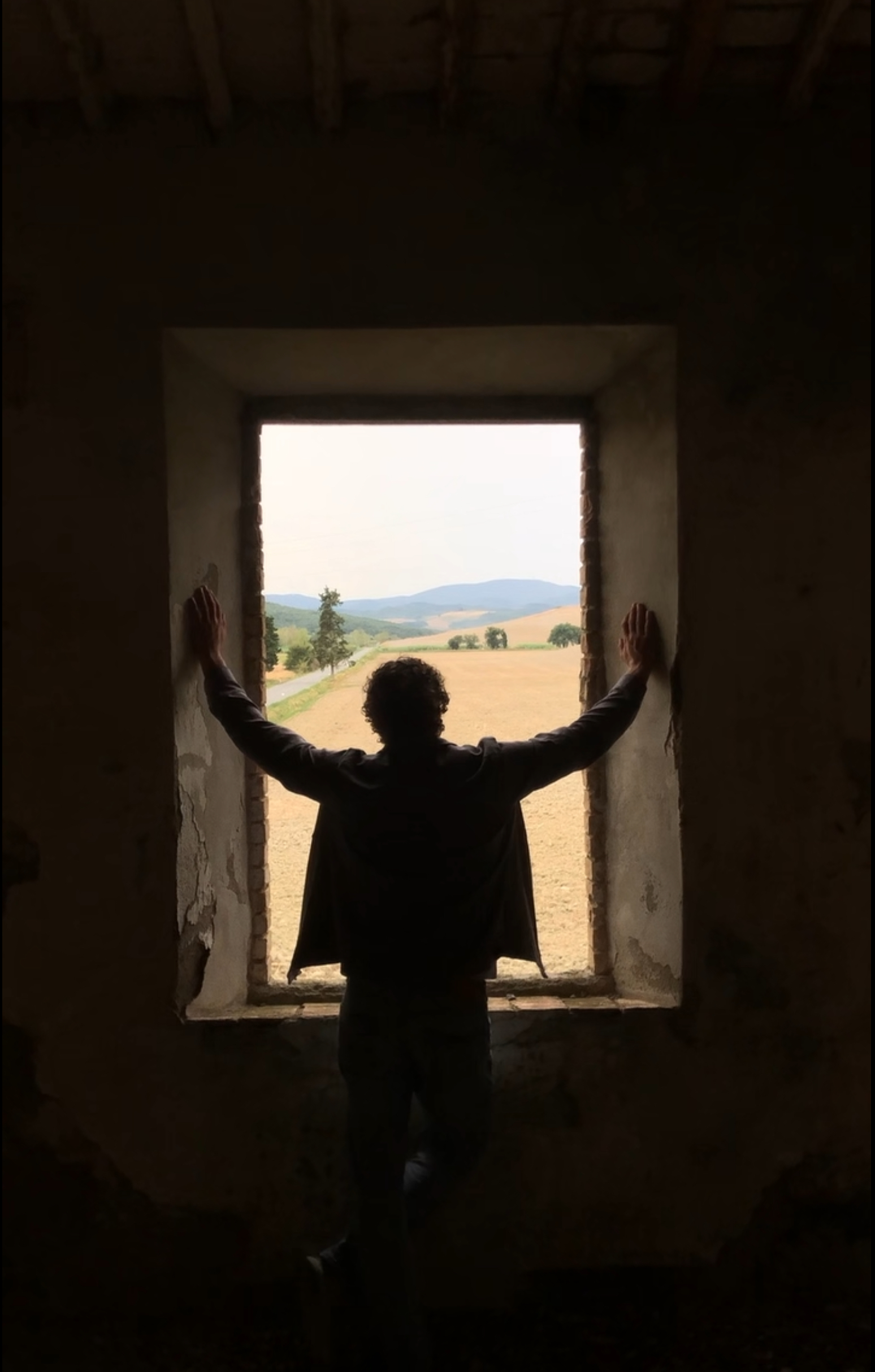 Italian limestone brick facade during renovation