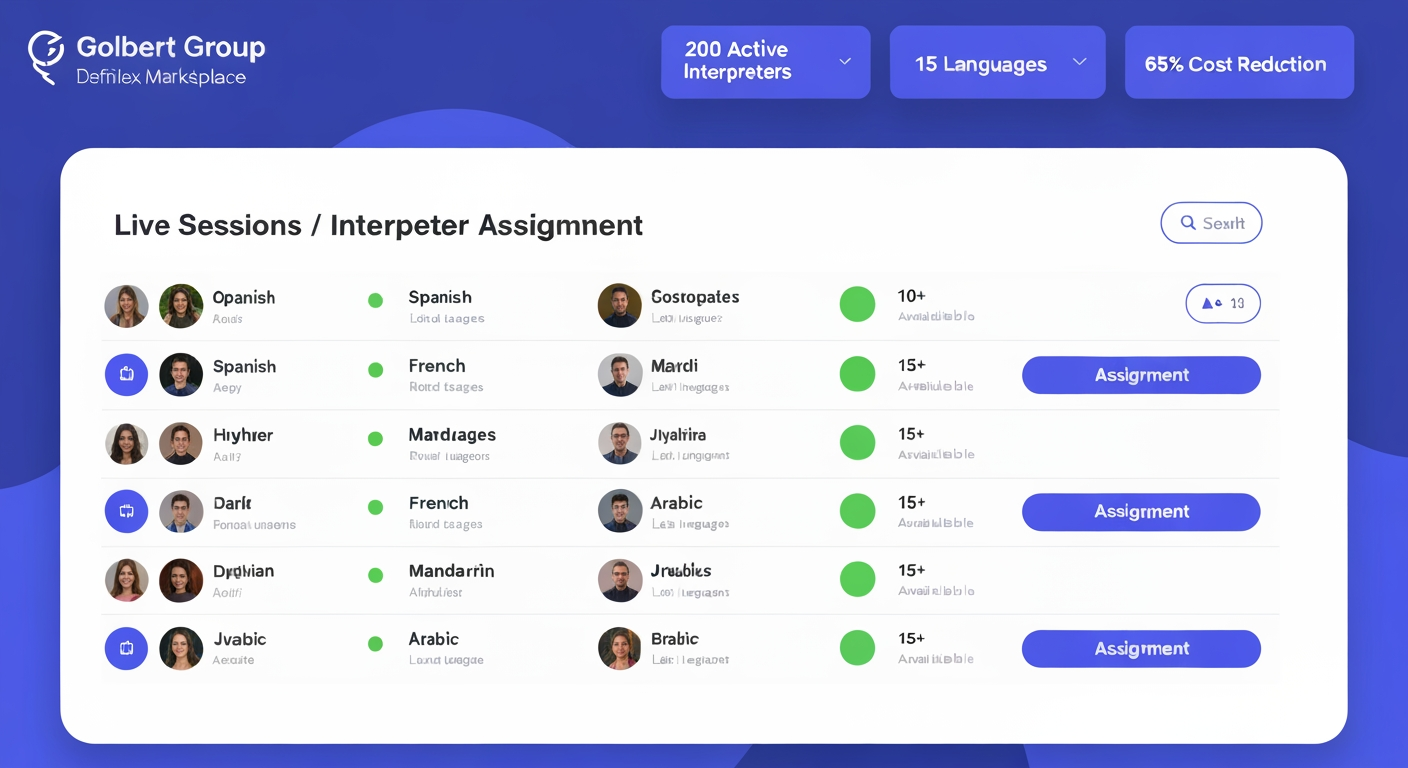 Golbert Group using Defrilex Marketplace to manage interpreters and multilingual support