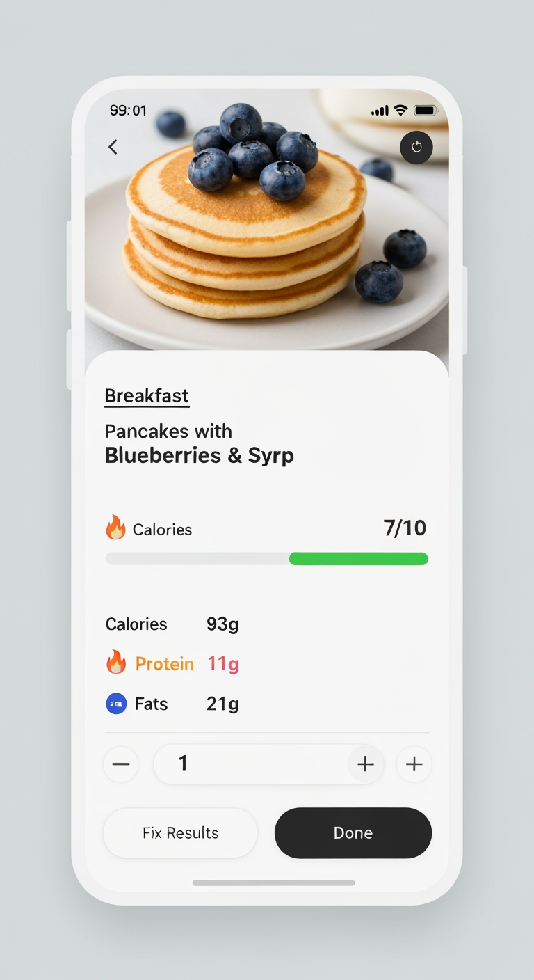 MyCalAgent Nutrition Results