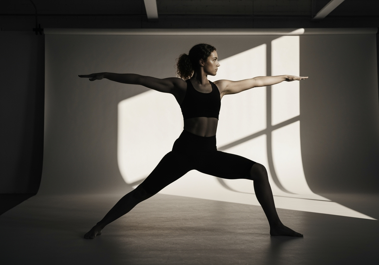 Athlete in yoga pose