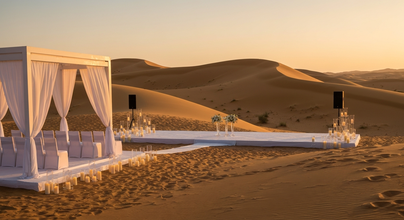 Luxury desert wedding ceremony