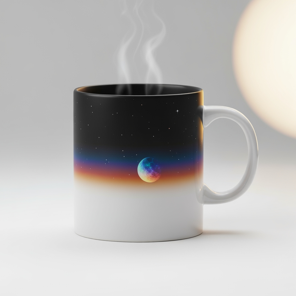Color-changing mug in Warm state