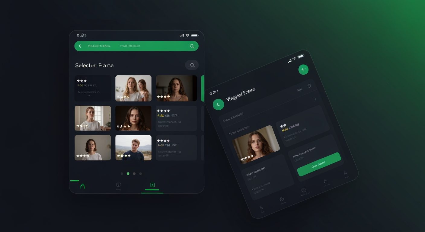 AI-powered frame selection interface