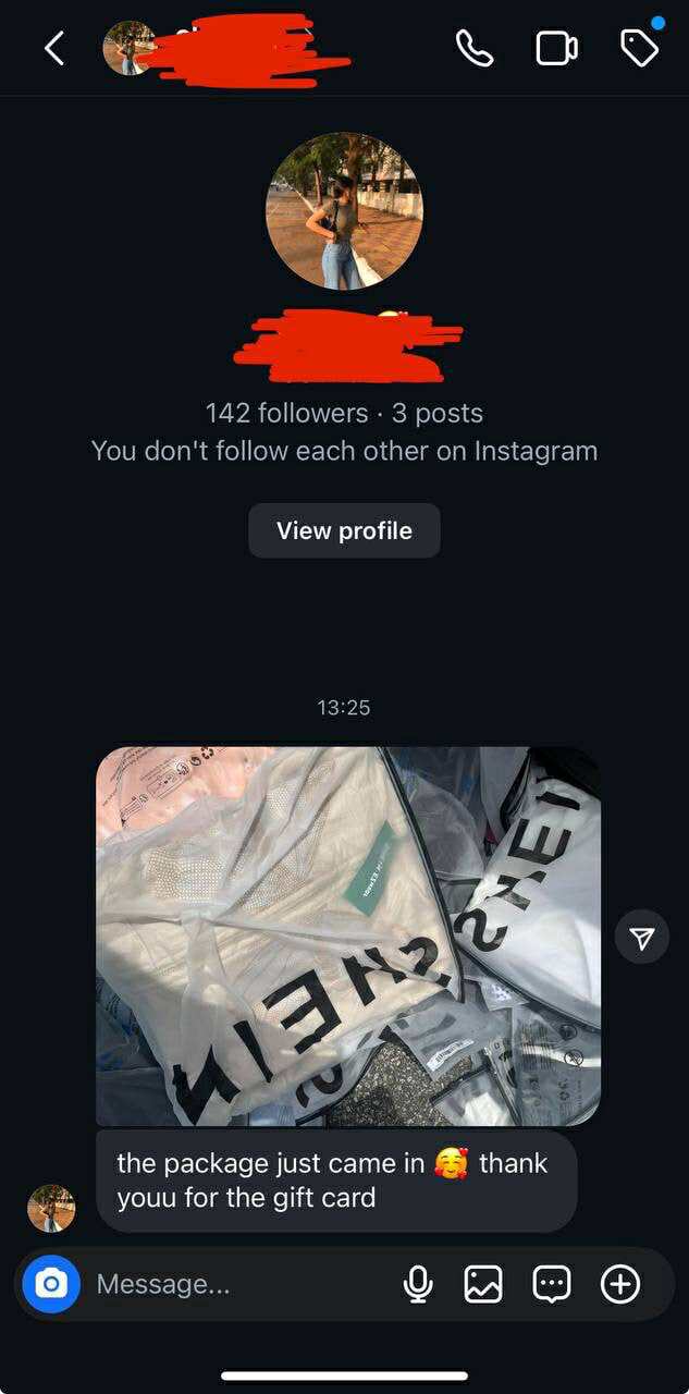 Testimonial screenshot 3 of an Instagram DM conversation.