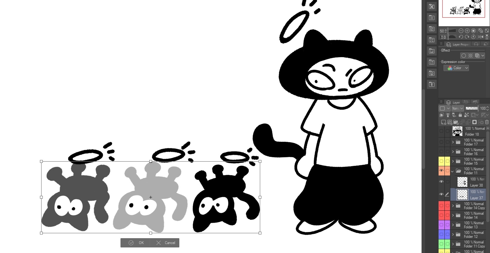 Oka character design process