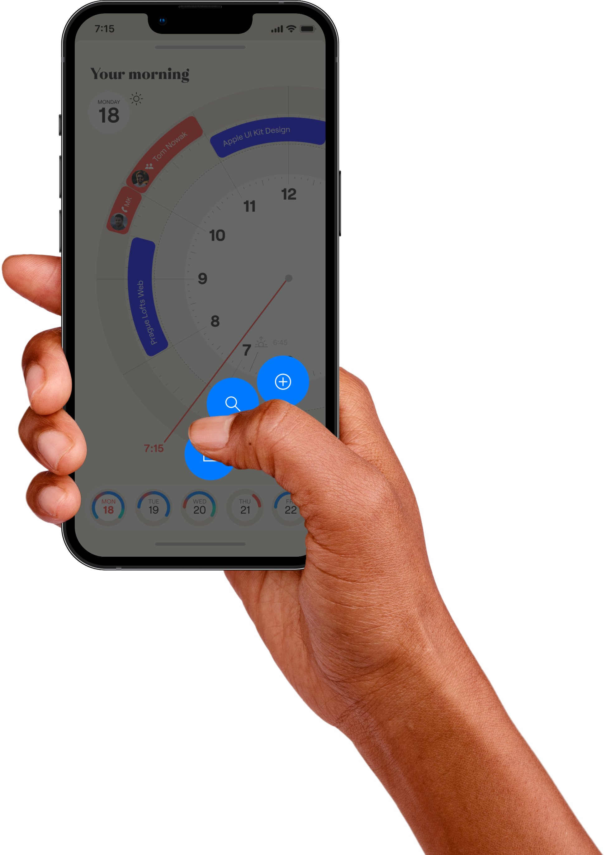 Mobile first experience mockup