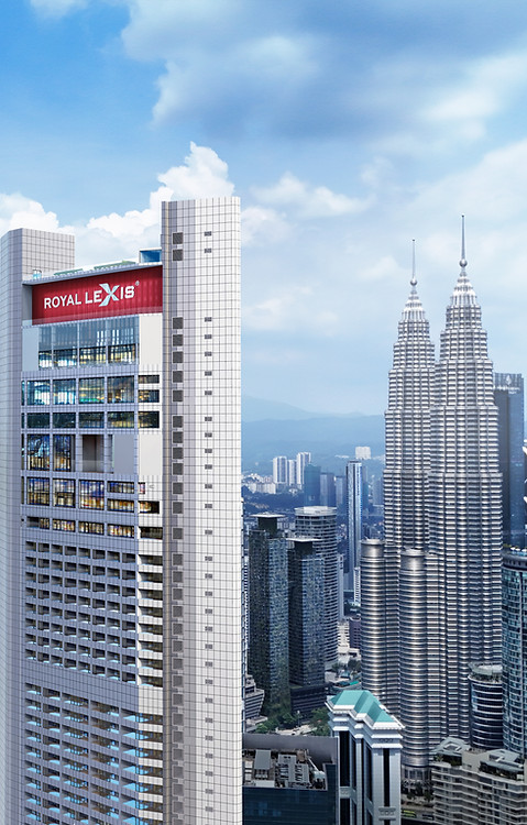 Royal Lexis tower with KLCC skyline