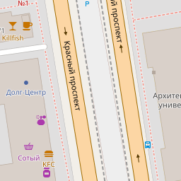 Интерфейс карты с местоположением