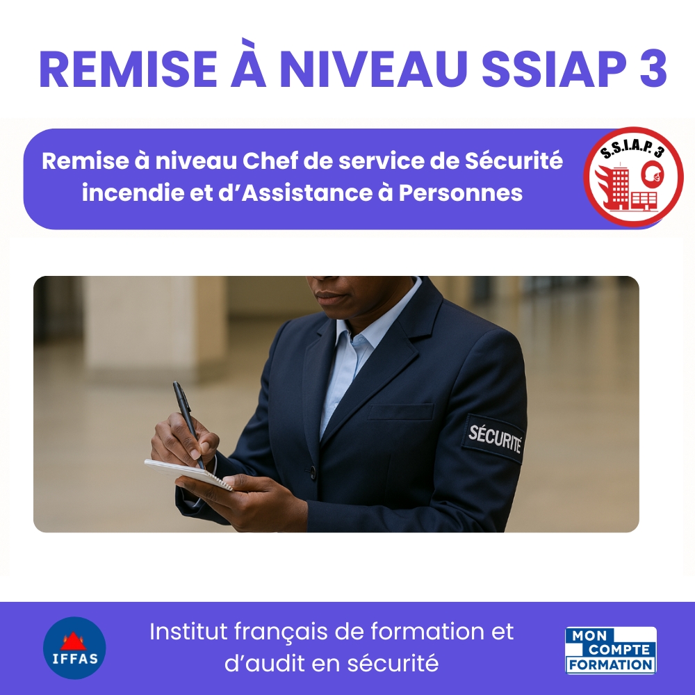 SSIAP 3 – Chef de service de sécurité incendie