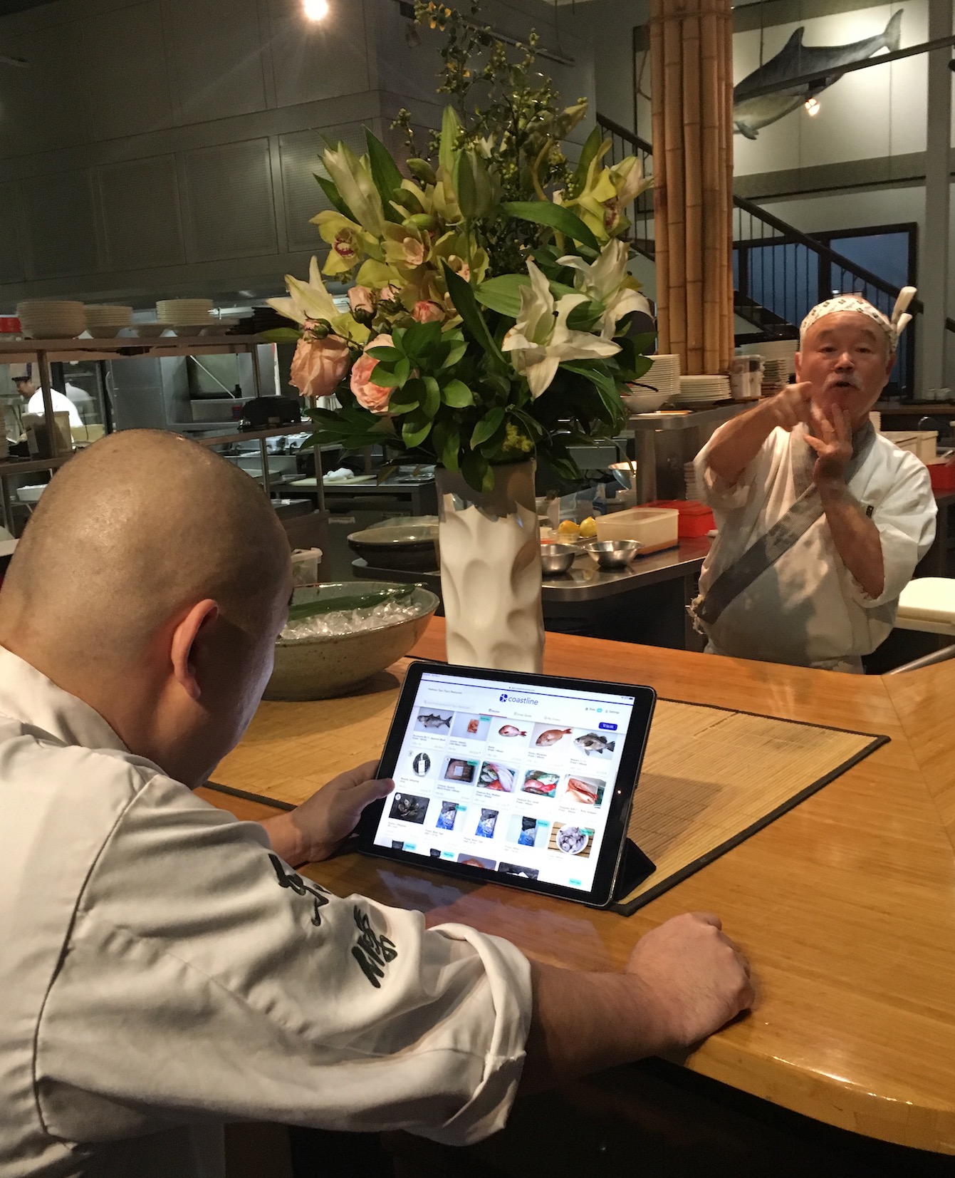 Chef ordering on tablet