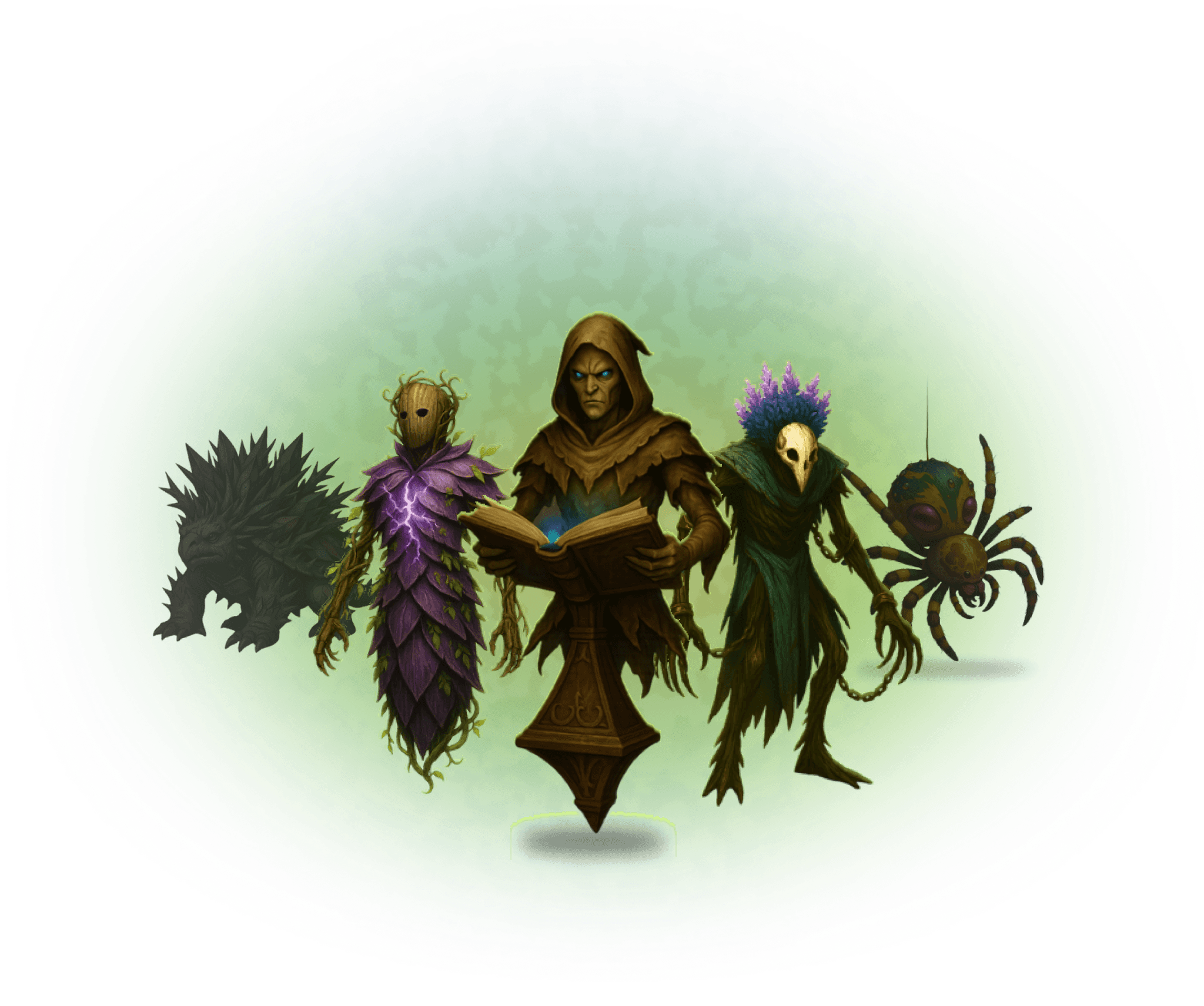 A group of fantasy characters