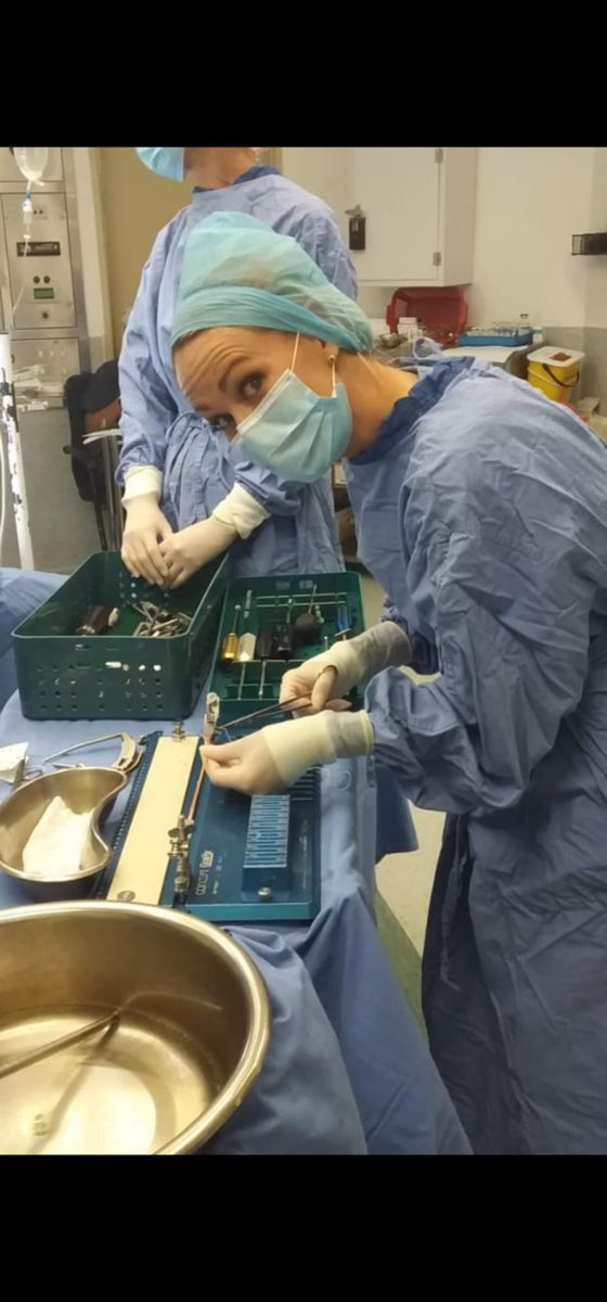 Surgical preparation in progress