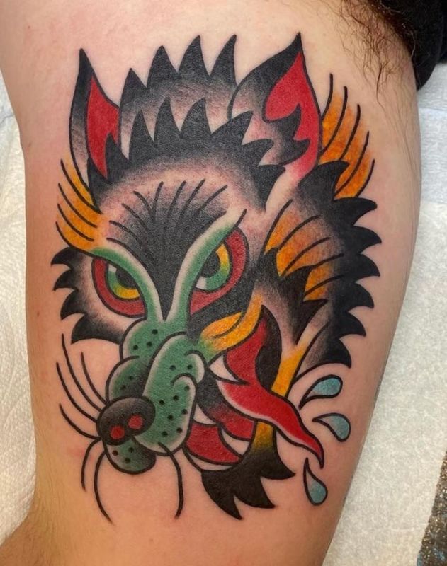 Dragon traditional tattoo