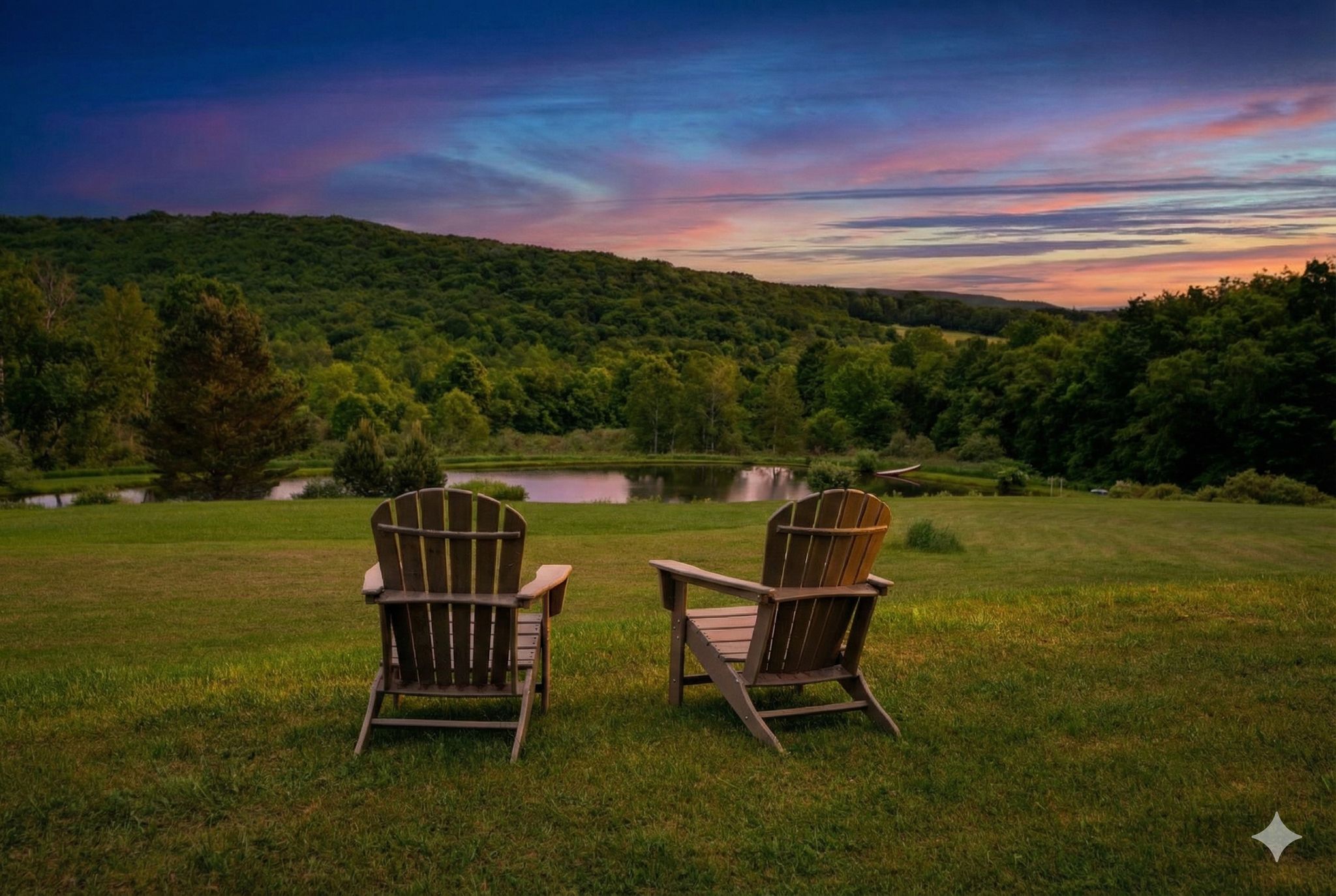 Modern luxury cabin exterior nestled in the forest