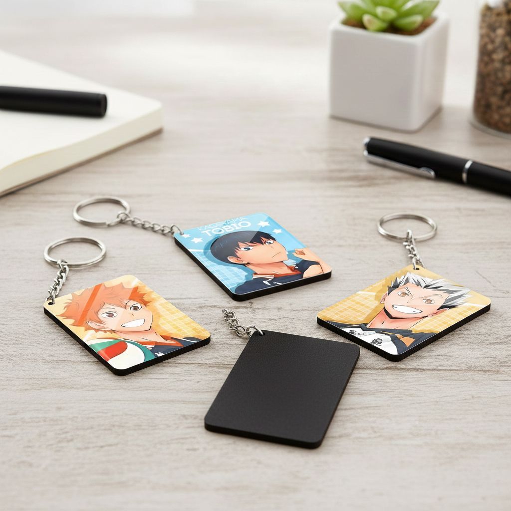 Printed MDF Keychain