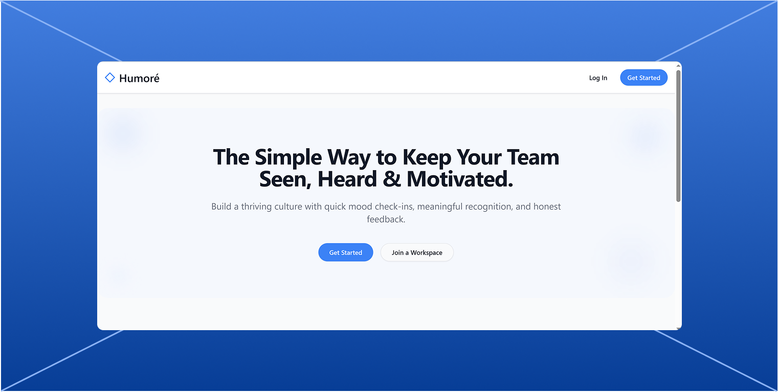 Humore: Team Mood & Recognition Platform