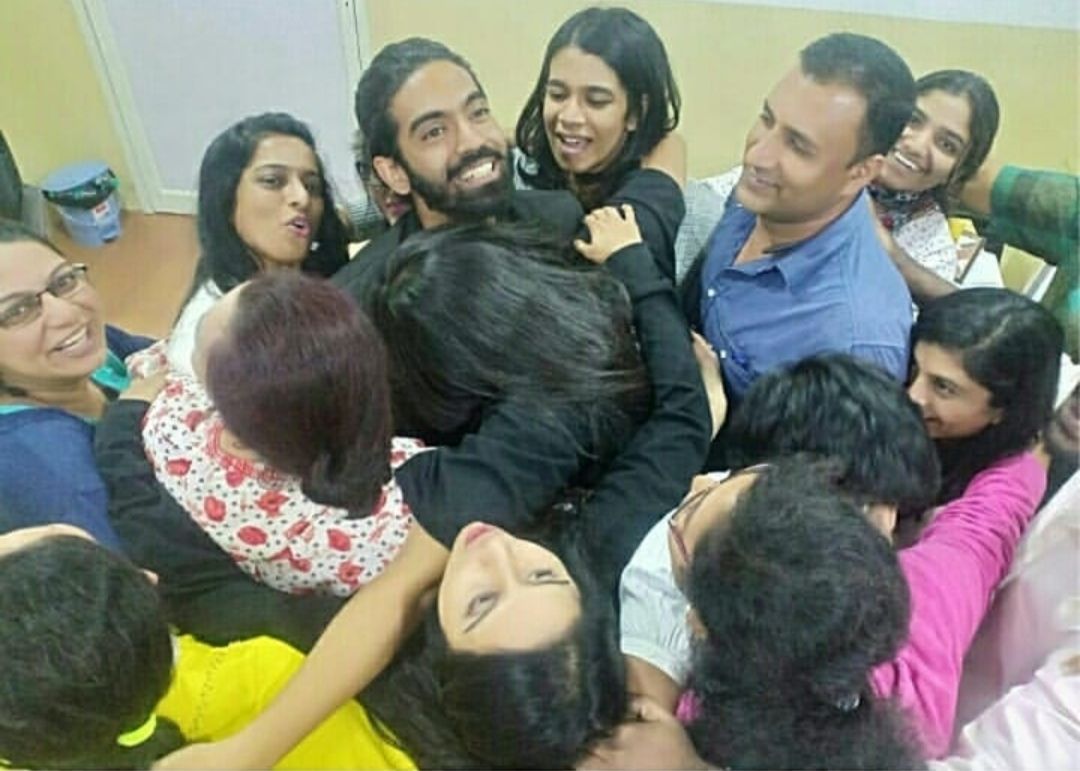 Shubhankar with training workshop group