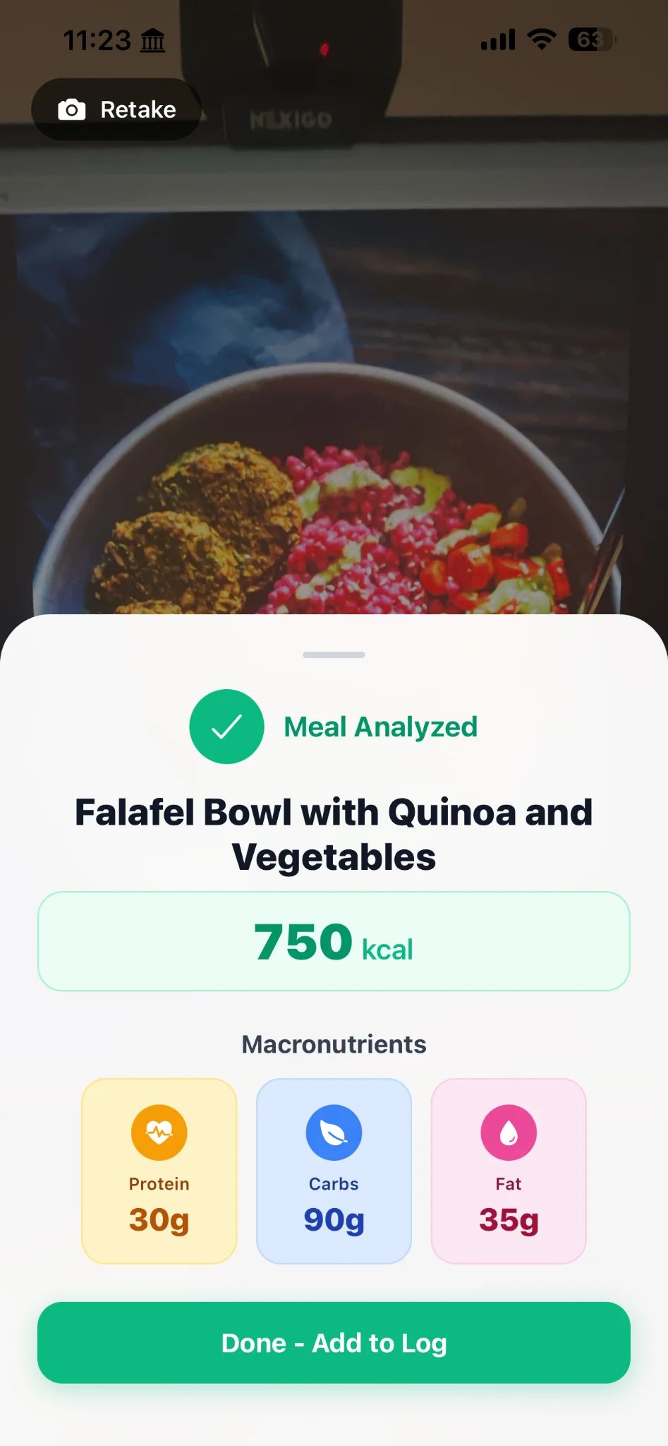 MyCalAgent Scanner Interface