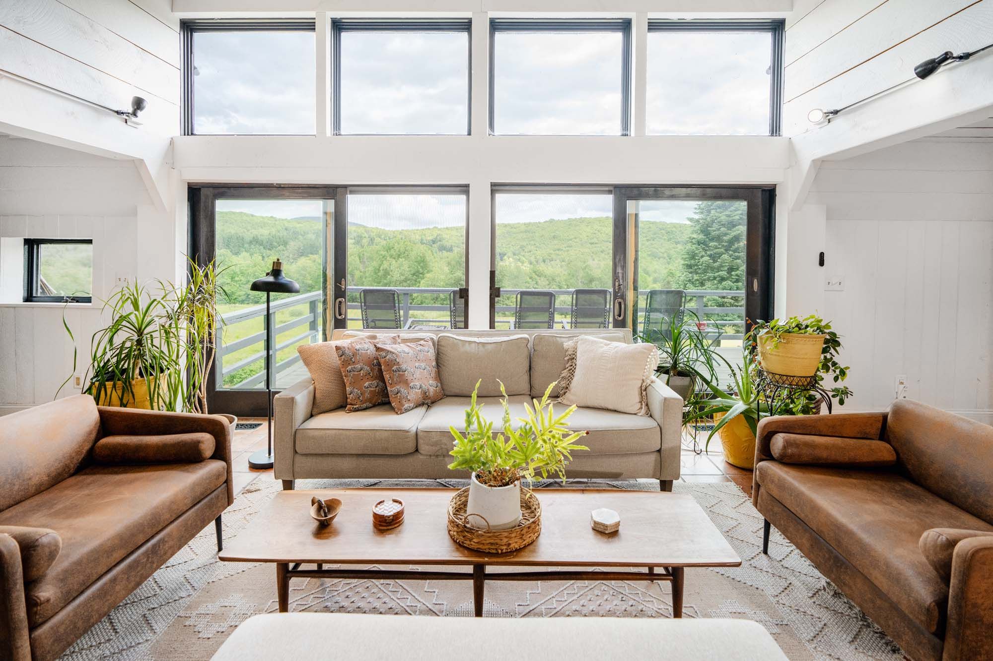 Scenic mountain landscape view from a luxury vacation rental