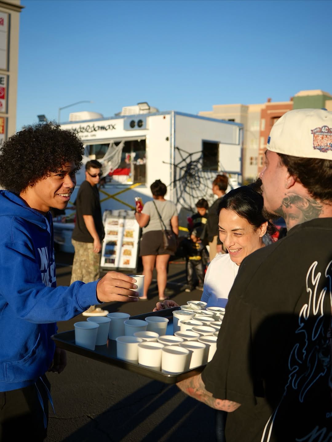 Serving Coffee at Community Event