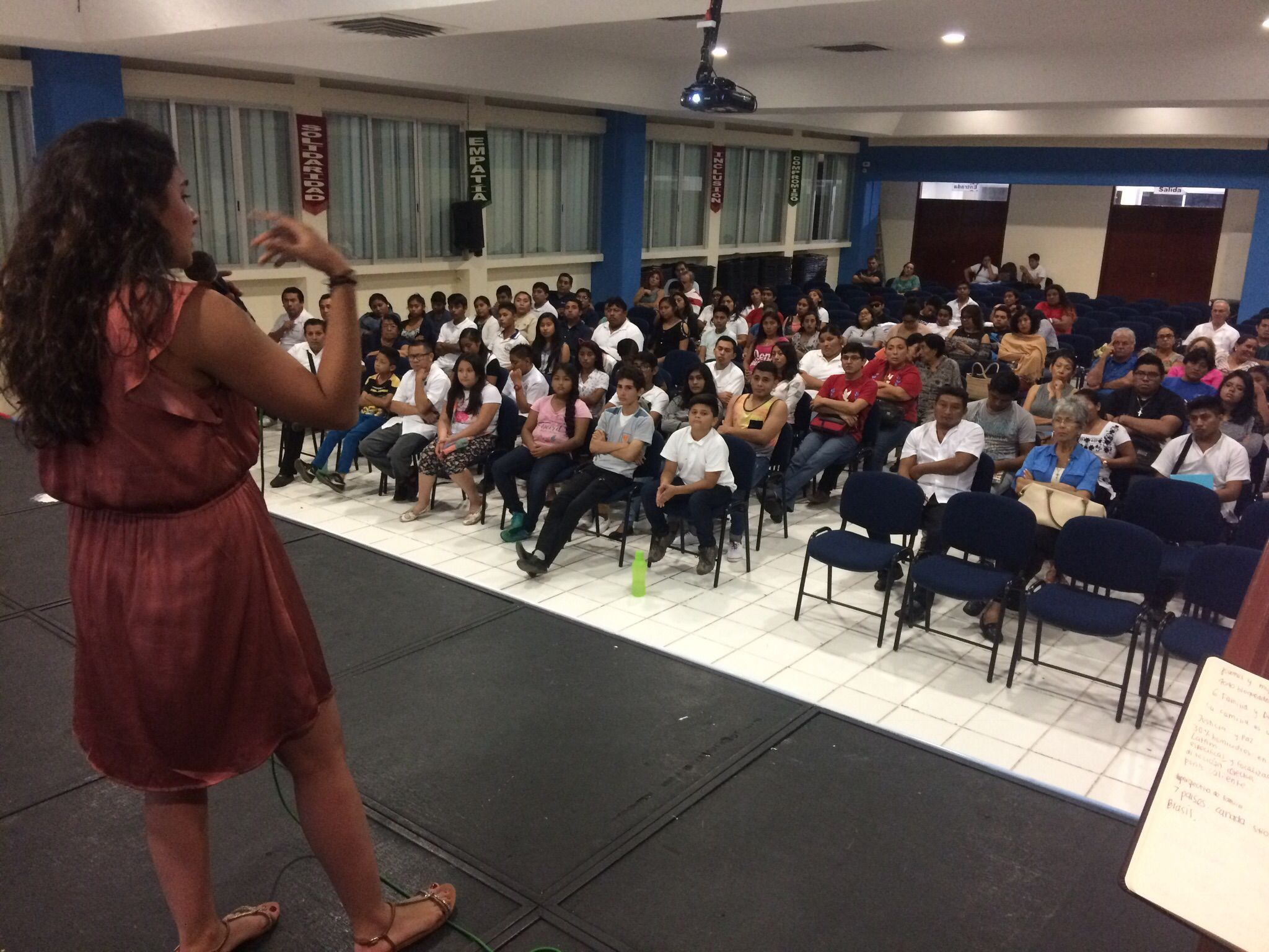 Ana Pau teaching students