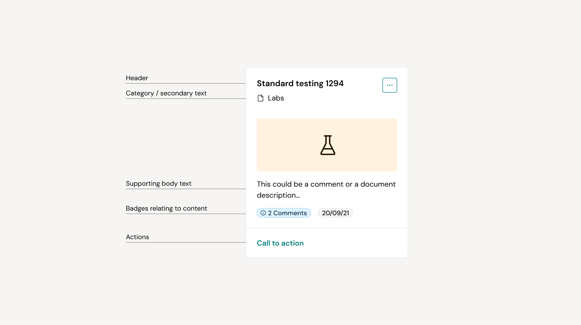 Annotated card component spec