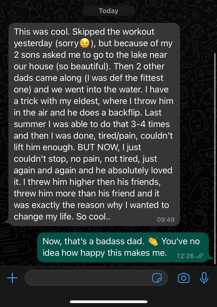 Client testimonial direct message 5