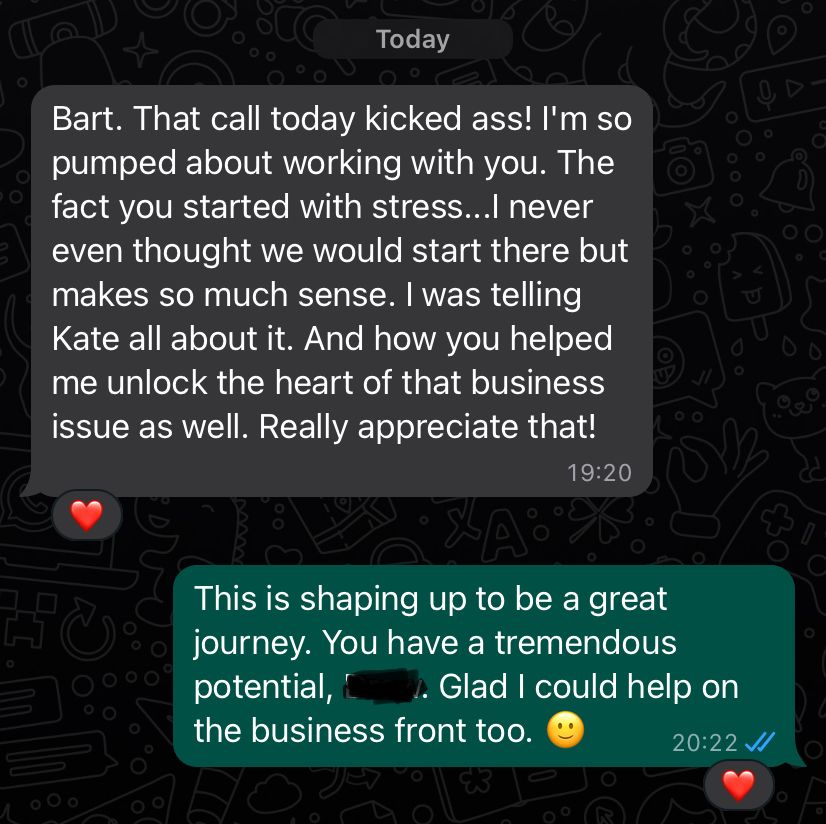Client testimonial direct message 7