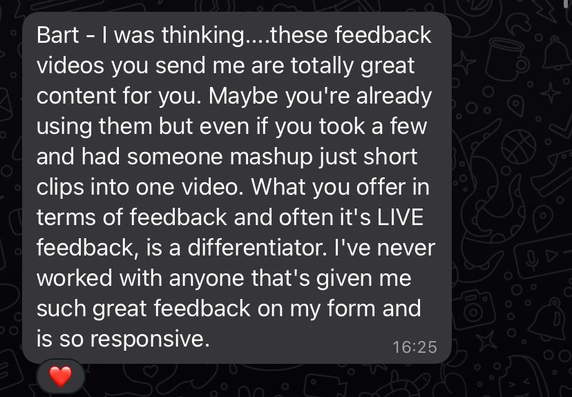 Client testimonial direct message 8