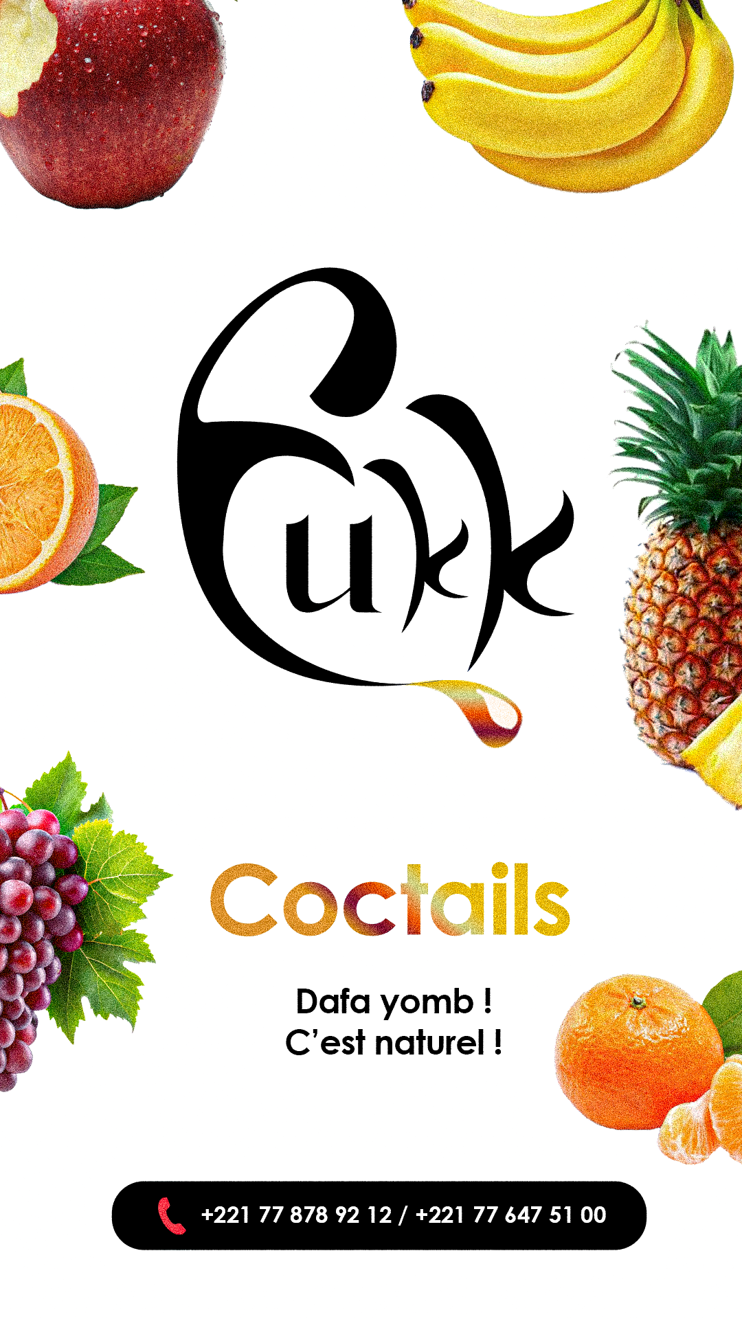 Bouteille de jus FUKK Juice saveur Cocktail - Pressé à froid