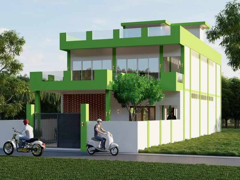 3D Design — Modern Green Villa
