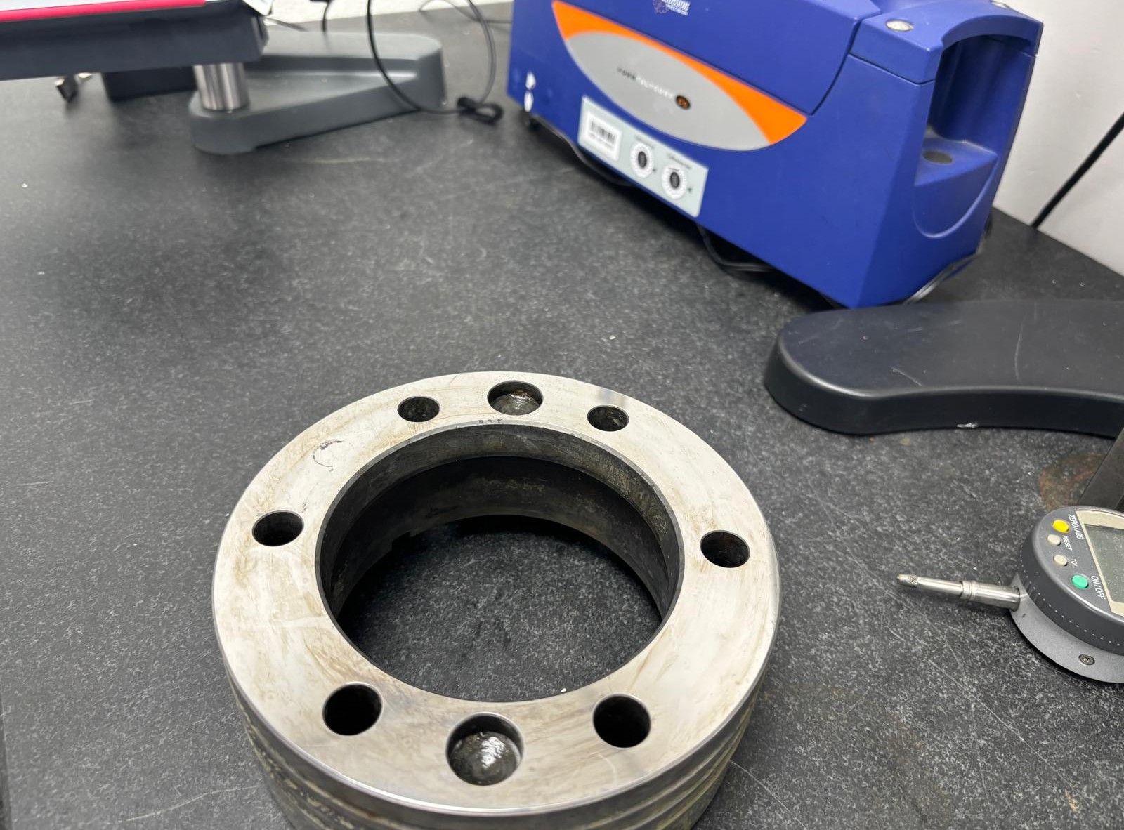 Flat lapping example - precision machined ring component