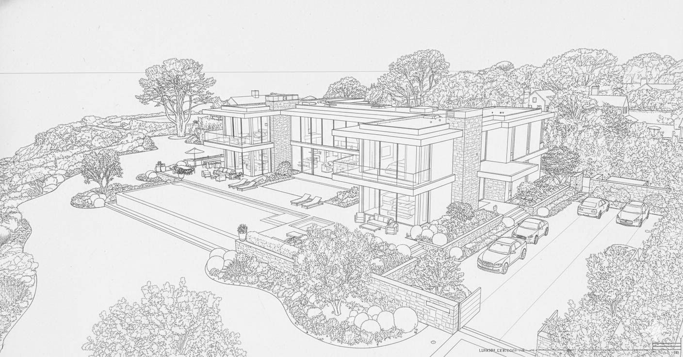 Aerial imagery sketch