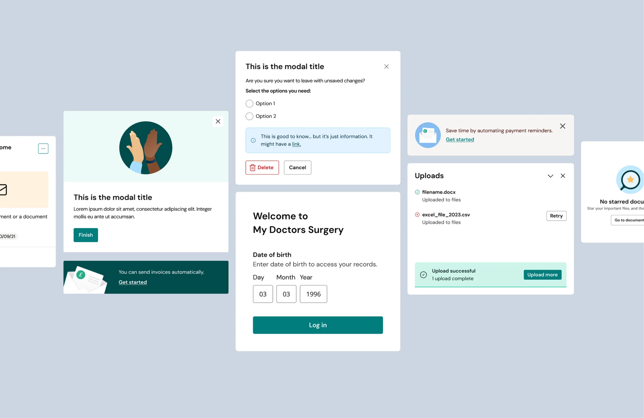 Design system components and documentation overview