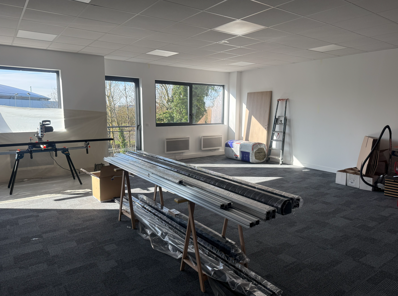 LADLF - Préparation du chantier cloisons modulaires