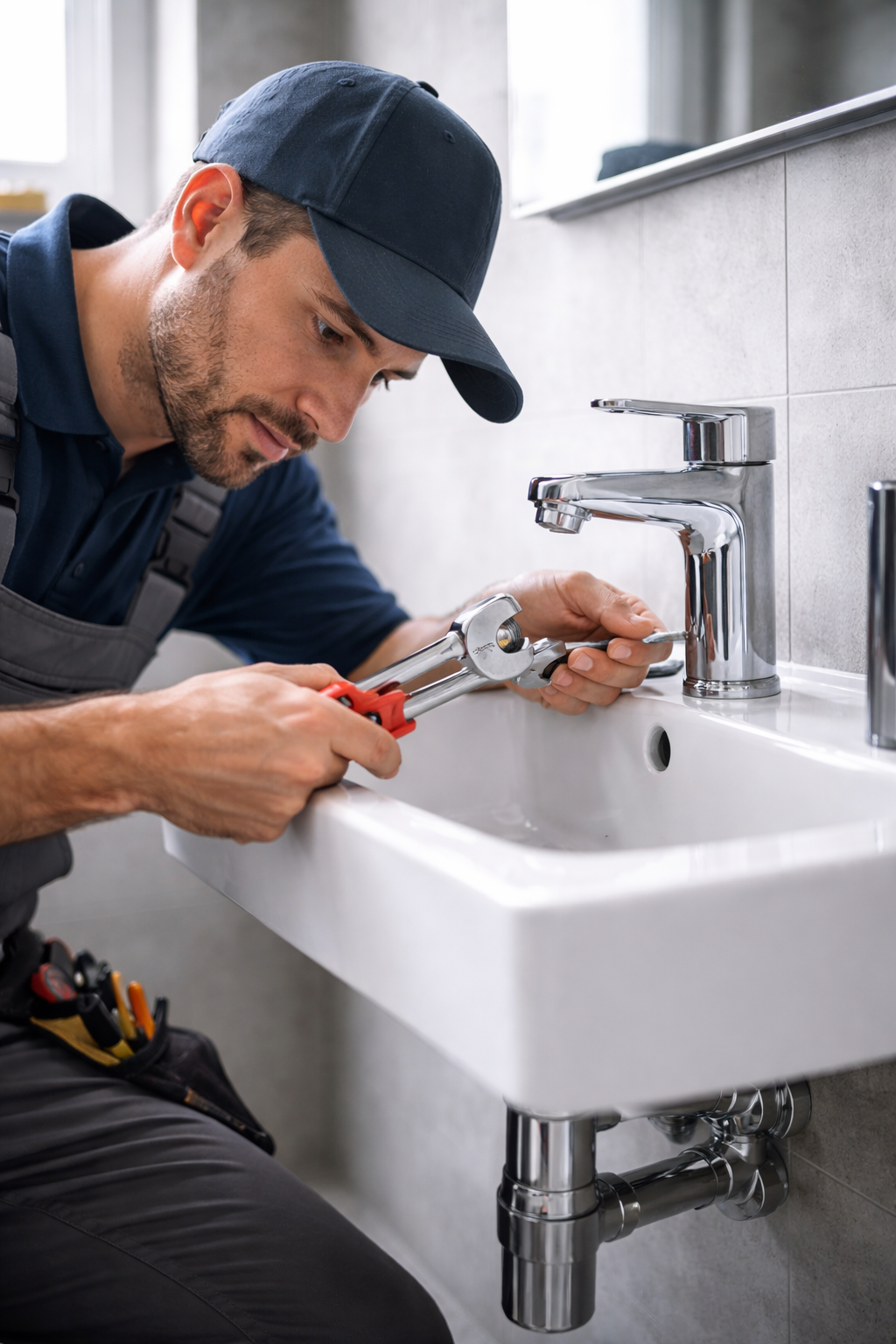 Plombier en intervention
